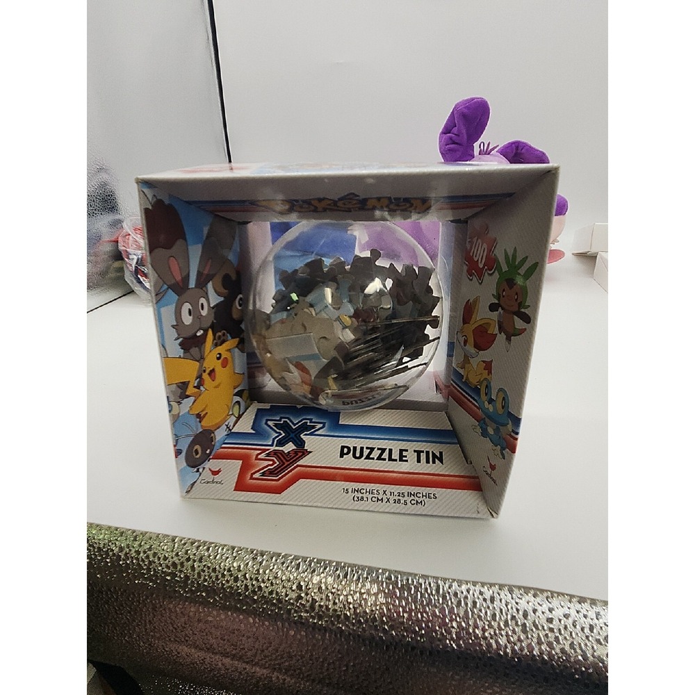 Pokemon Pokeball Poke Ball Sphere Puzzle Tin - 100 Piece Puzzle Colors May Vary